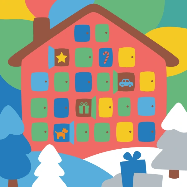 Advent Calendar Surprises free printable jigsaw puzzle & coloring page