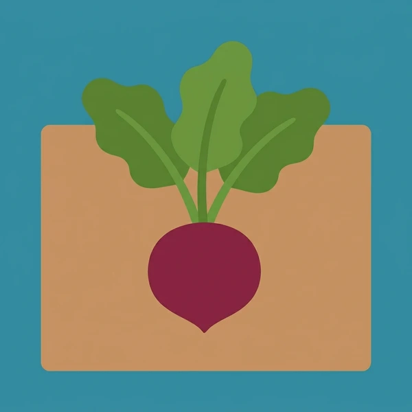 Fresh beetroot with stem leaves on a wooden cutting board