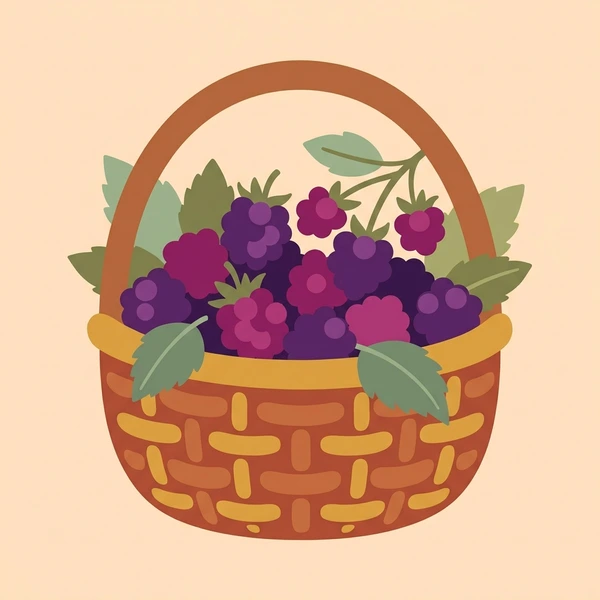 Blackberry In Berry Basket arranged as a food scene with clear ingredient details and serving context