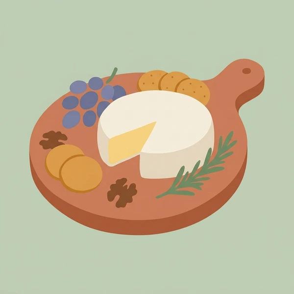 Brie On Cheese Platter arranged as a food scene with clear ingredient details and serving context