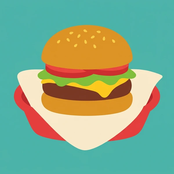 Burger In Diner Basket arranged as a food scene with clear ingredient details and serving context