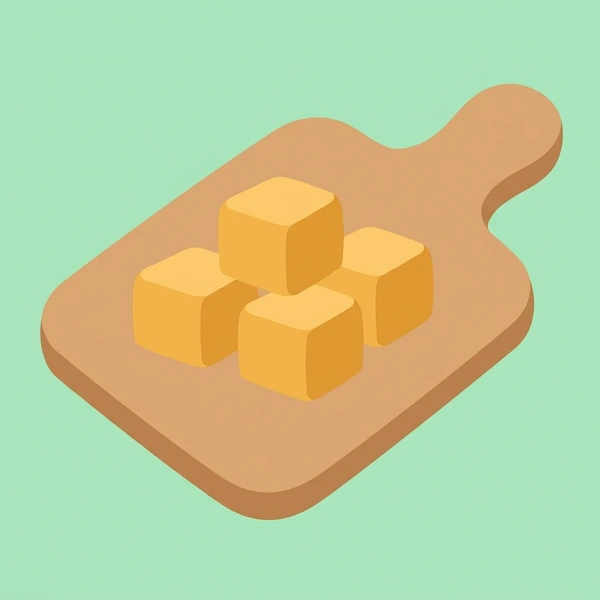 Cheese Cubes On Board arranged as a fresh food scene with visible ingredient details and serving context