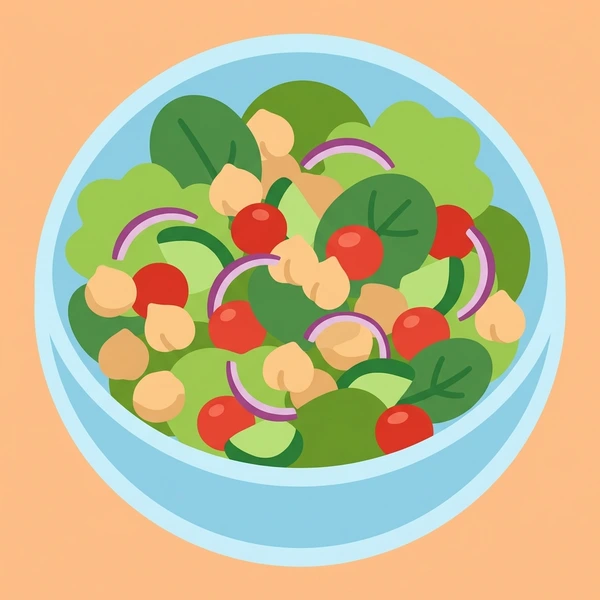 Chickpeas In Salad arranged as a fresh food scene with visible ingredient details and serving context