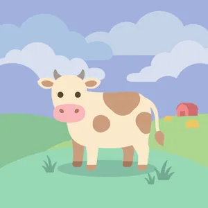 Cow Standing in Green Pasture