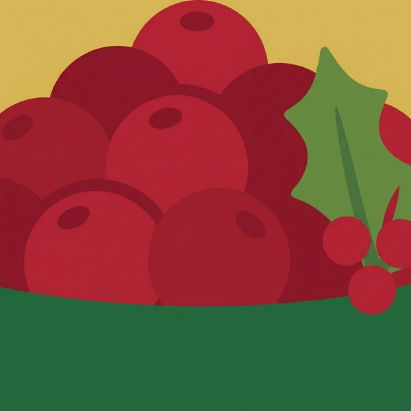 Cranberries In Holiday Dish displayed as a fresh food scene showing fresh cranberries, holiday dish, sauce glaze, and festive table context