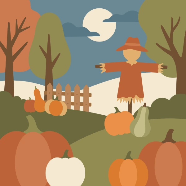 Halloween Pumpkin Patch free printable jigsaw puzzle & coloring page