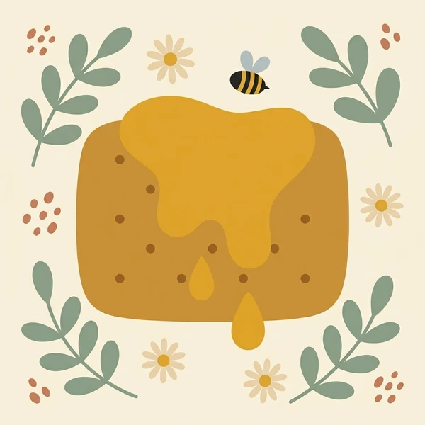 Honey On Biscuit scene showing honey drizzle, biscuit rounds, crust edge, and boho kitchen surface in a food coloring puzzle