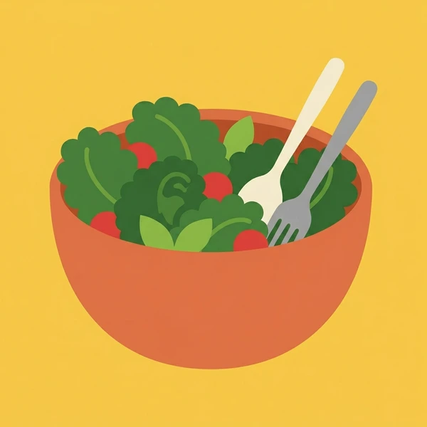 Kale In Salad Bowl scene showing kale leaves, leaf vein detail, cherry tomatoes, and salad bowl in a food coloring puzzle