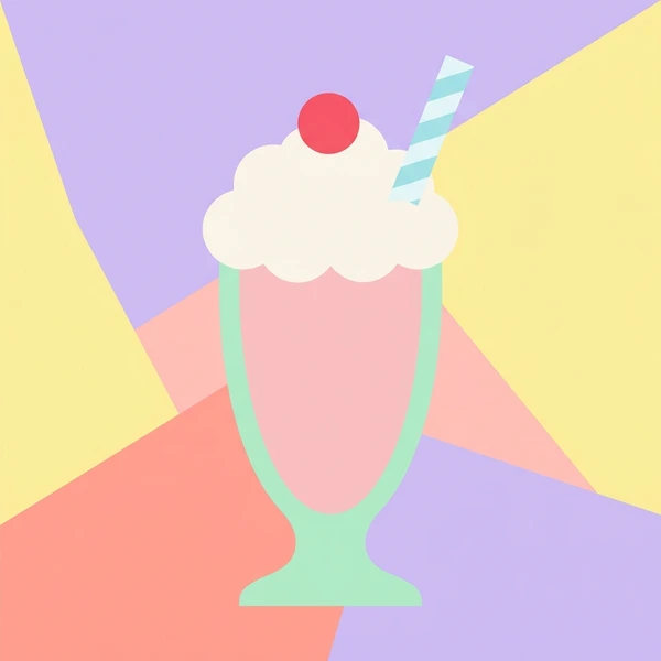 Milkshake With Whipped Cream scene showing milkshake, whipped cream swirl, cherry topping, straw, and tall glass presentation in a food coloring puzzle