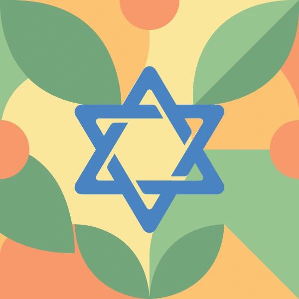 Star of David free printable jigsaw puzzle & coloring page