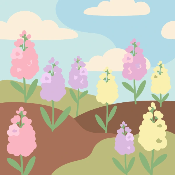 Pink yellow rust and white strawflower blooms with olive green stems and dark dried leaves arranged loosely in a warm terracotta vase against a sandy beige background