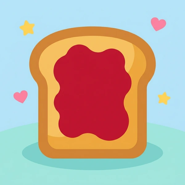 Toast With Jam scene showing toast slices, golden surface, jam spread, butter, crust edge, and breakfast plate in a food coloring puzzle